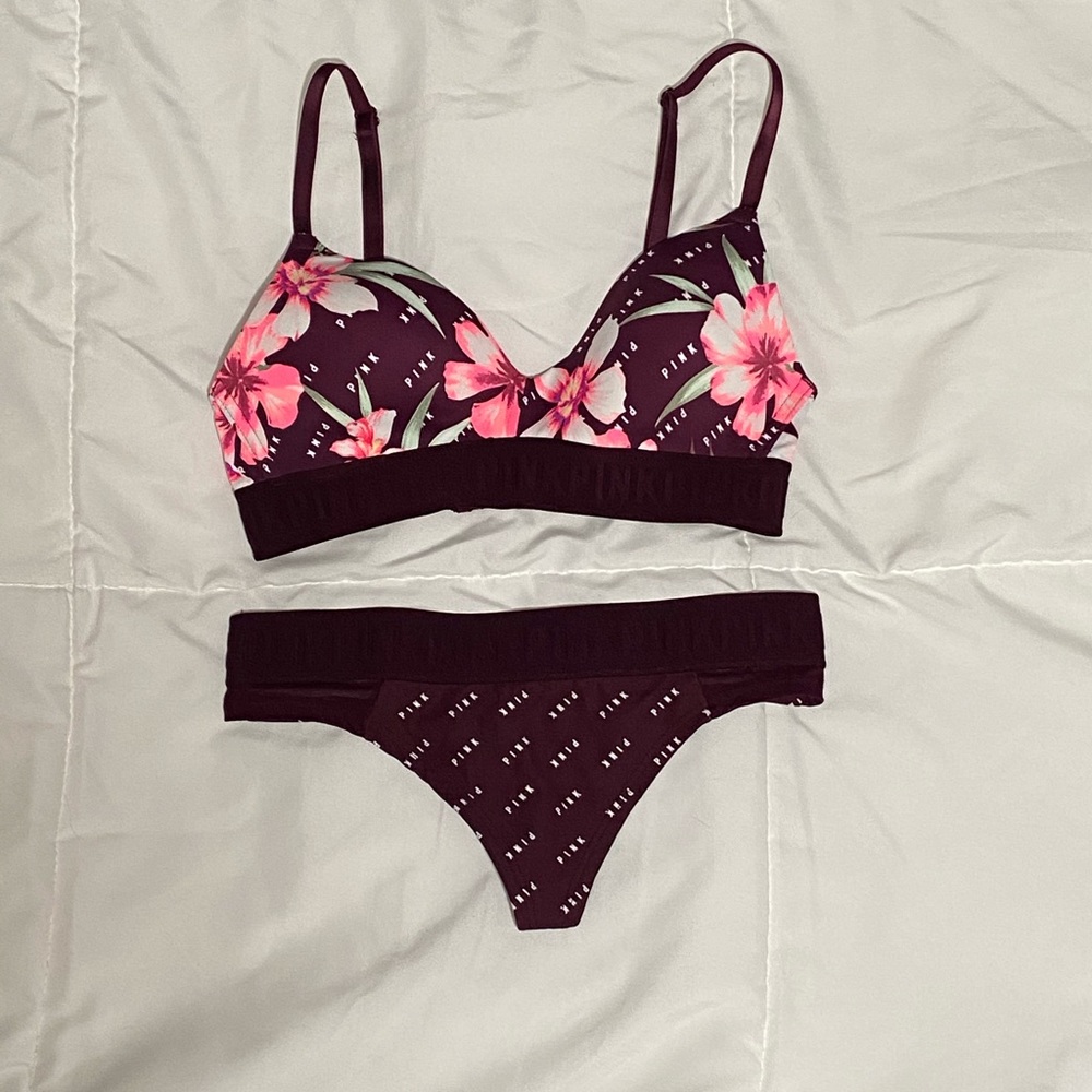 NWOT Pink Victoria’s Secret Bra/Panty set